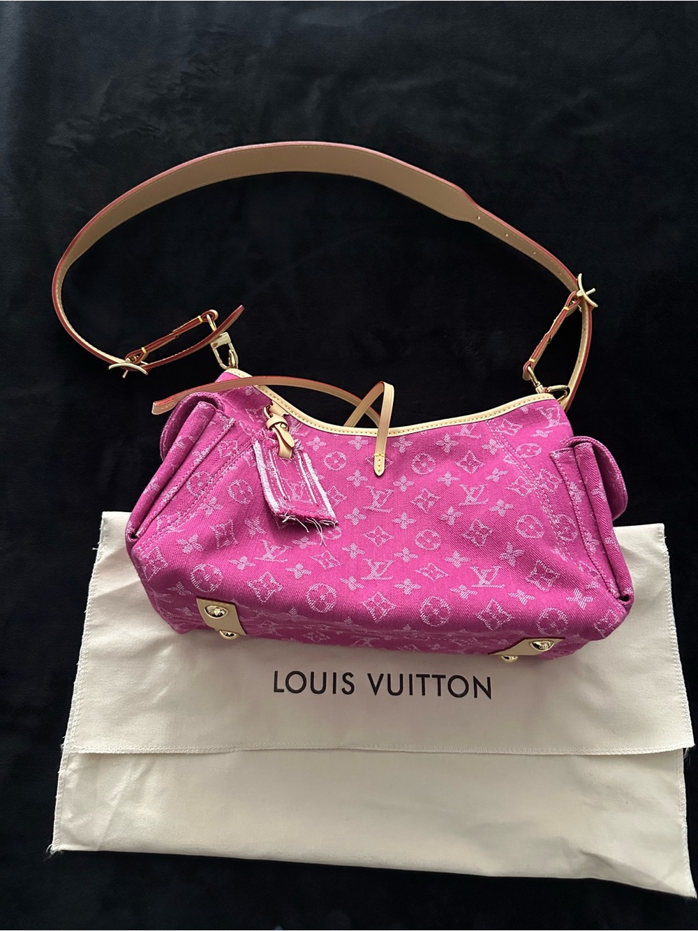 Source Unknown Pink Monogram Shoulder Bag